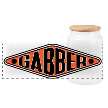 Gabber Shirt - Vibrations Techno Rave Hardcore - Boîte à biscuits avec couvercle en bois - blanc - Devant