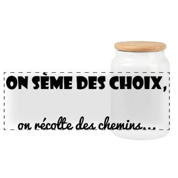 CITATION. MESSAGE. HUMOUR. CITATIONS DRÔLES - Boîte à biscuits avec couvercle en bois - blanc - Devant
