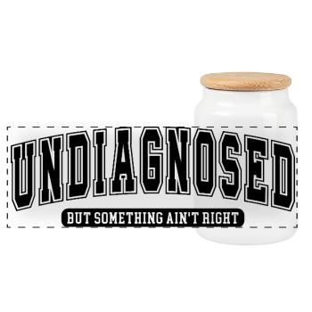Undiagnosed: Ominous Aesthetics - Panoramic Cookie Jar with Wooden Lid - white - Front