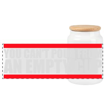 On ne peut pas verser dans un gobelet vide Soins personnels - Boîte à biscuits avec couvercle en bois - blanc - Devant