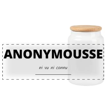 Anonymousse (ni vu ni connu) - Boîte à biscuits avec couvercle en bois - blanc - Devant