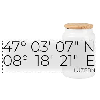 Coordinates Lucerne - Panoramic Cookie Jar with Wooden Lid - white - Front