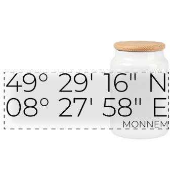 coordinates Monnem Mannheim - Panoramic Cookie Jar with Wooden Lid - white - Front