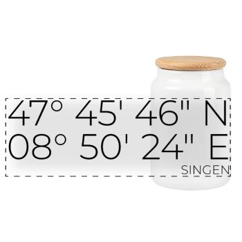Coordinates Singing - Panoramic Cookie Jar with Wooden Lid - white - Front