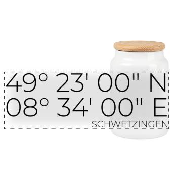Coordinates Schwetzingen - Panoramic Cookie Jar with Wooden Lid - white - Front