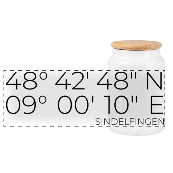 Coordinates Sindelfingen - Panoramic Cookie Jar with Wooden Lid - white - Front