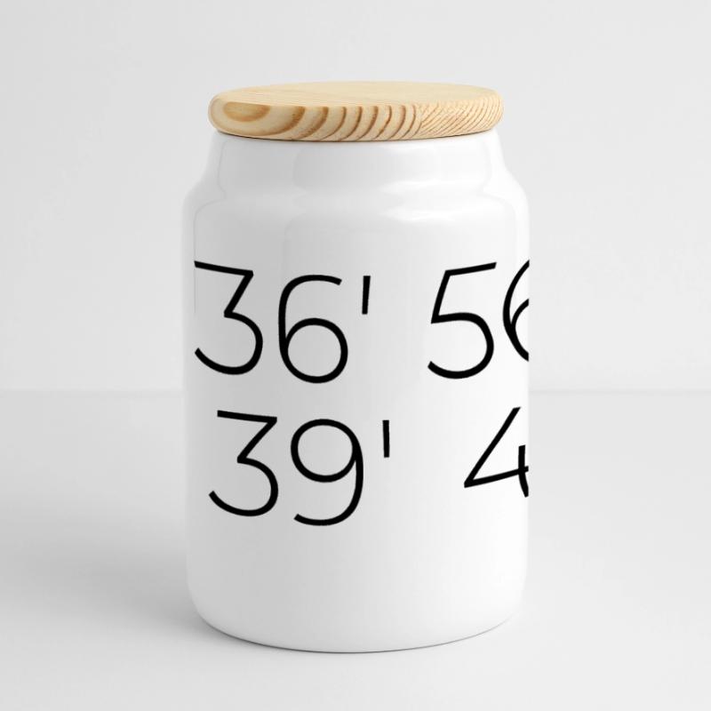 Coordinates Lörrach Panoramic Cookie Jar with Wooden Lid