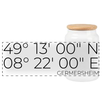Coordinates Germersheim - Panoramic Cookie Jar with Wooden Lid - white - Front