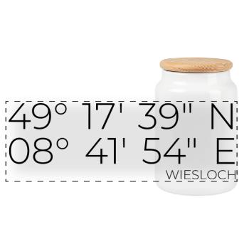 Coordinates Wiesloch - Panoramic Cookie Jar with Wooden Lid - white - Front