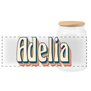 t-shirt Adelia t-shirt rétro idée cadeau vintage - Boîte à biscuits avec couvercle en bois - blanc - Devant