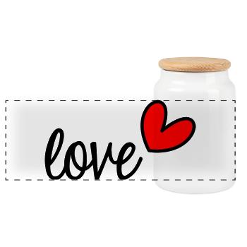 ICH HABE GERADE GEHEIRATET. Junggesellinnenabschied. VALENTINSTAG. PAAR - Panorama Keksdose mit Holzdeckel - Weiß - Vorne
