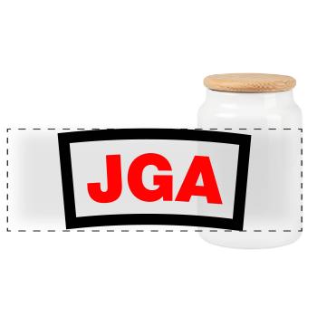 Bachelor Party - Panoramic Cookie Jar with Wooden Lid - white - Front