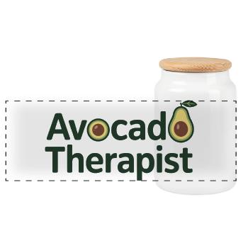Thérapeute avocat Diététicien Conseiller professionnel - Boîte à biscuits avec couvercle en bois - blanc - Devant