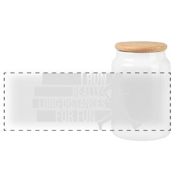 I Run Really Long Distances For Fun Marathon Sport - Panoramic Cookie Jar with Wooden Lid - white - Front