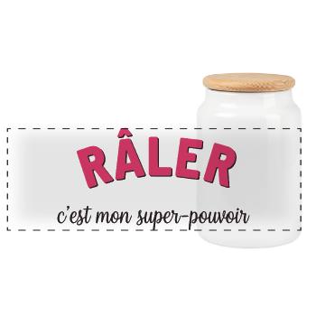 Humor - Complaining is my superpower - Panoramic Cookie Jar with Wooden Lid - white - Front