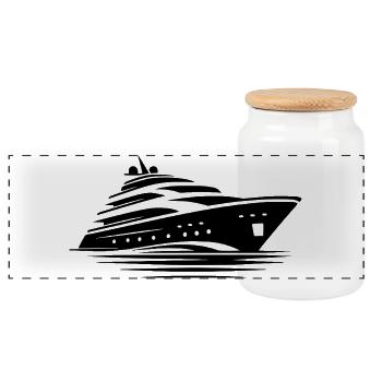 Cruise Dreams en haute mer Mode croisière activé - Boîte à biscuits avec couvercle en bois - blanc - Devant