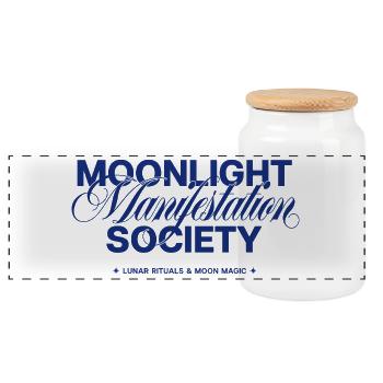 Moonlight Manifestation Society - Panorama Keksdose mit Holzdeckel - Weiß - Vorne