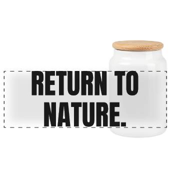 RETOUR À LA NATURE | Mode de vie ancestral carnivore - Boîte à biscuits avec couvercle en bois - blanc - Devant