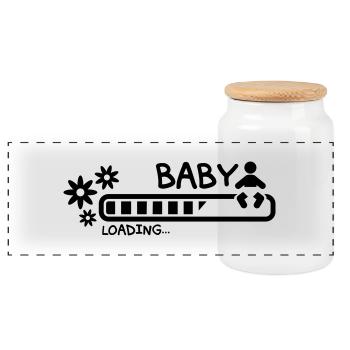 baby_loading_f1 - Boîte à biscuits avec couvercle en bois - blanc - Devant