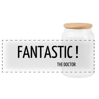 Cinéma / Citation / Série télé / Geek - Boîte à biscuits avec couvercle en bois - blanc - Devant