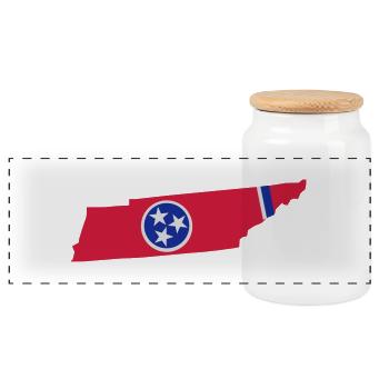 Tennessee - Boîte à biscuits avec couvercle en bois - blanc - Devant
