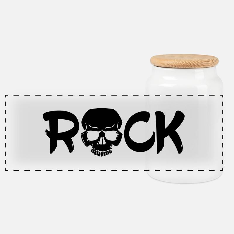 ROCK - Panorama Keksdose mit Holzdeckel - Weiß