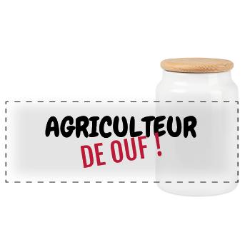 Agriculture / Agriculteur / Ferme / Paysan - Boîte à biscuits avec couvercle en bois - blanc - Devant