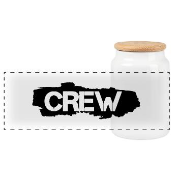 crew - Panorama Keksdose mit Holzdeckel - Weiß - Vorne