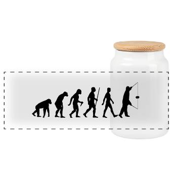 Evolution Diabolo - Panorama Keksdose mit Holzdeckel - Weiß - Vorne