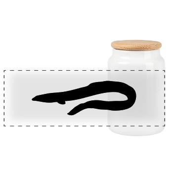 aal__f1 - Boîte à biscuits avec couvercle en bois - blanc - Devant