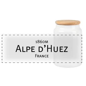 alpe d huez - Panorama Keksdose mit Holzdeckel - Weiß - Vorne