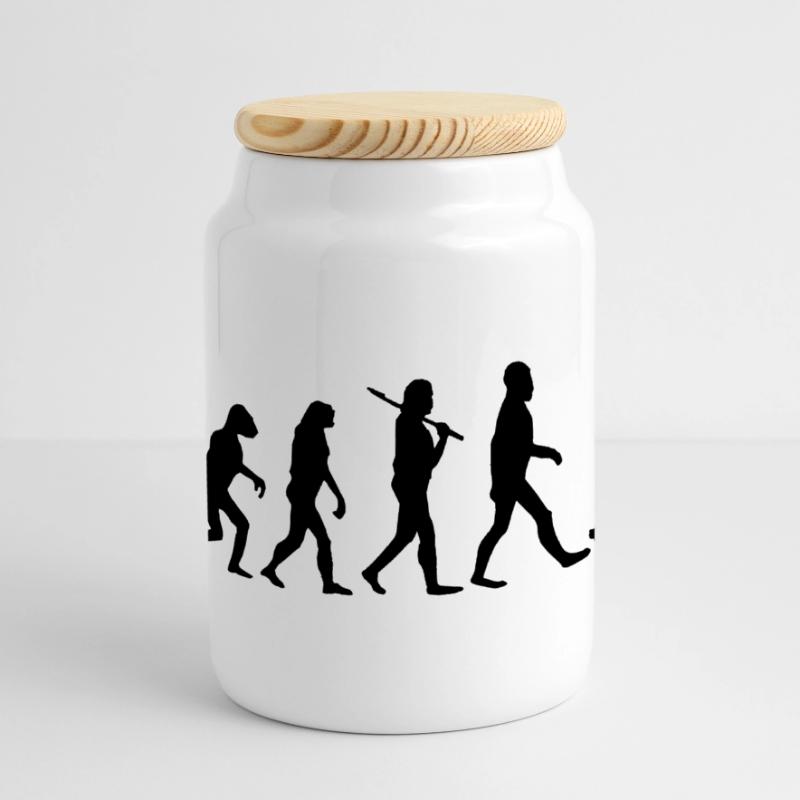 rollers évolution Boîte à biscuits avec couvercle en bois