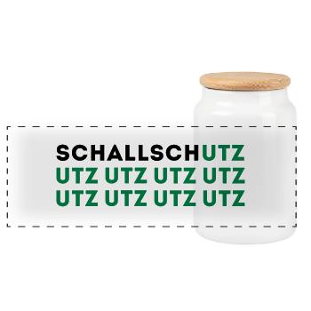 Schallschutz UTZ UTZ UTZ zweifarbig - Panorama Keksdose mit Holzdeckel - Weiß - Vorne
