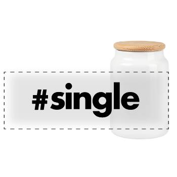Single - Panorama Keksdose mit Holzdeckel - Weiß - Vorne