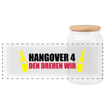 hangover4 - Panorama Keksdose mit Holzdeckel - Weiß - Vorne