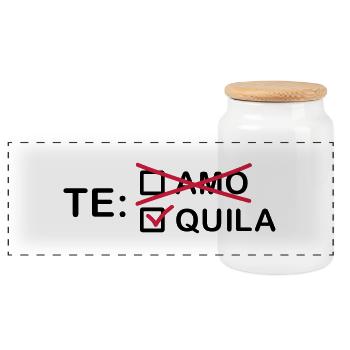 te_amo_quila_2_f2 - Panorama Keksdose mit Holzdeckel - Weiß - Vorne