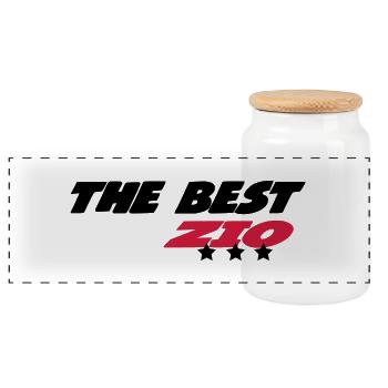 The best zio - Boîte à biscuits avec couvercle en bois - blanc - Devant