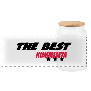 The best kummiseta - Panorama Keksdose mit Holzdeckel - Weiß - Vorne