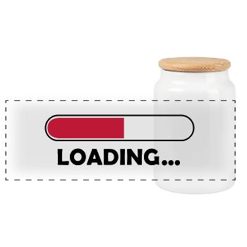 loading_002 - Panorama Keksdose mit Holzdeckel - Weiß - Vorne