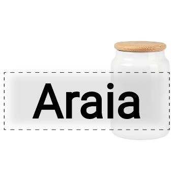 Araia - Boîte à biscuits avec couvercle en bois - blanc - Devant