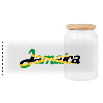 Jamaica - Panorama Keksdose mit Holzdeckel - Weiß - Vorne