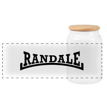Rampage Style - Panoramic Cookie Jar with Wooden Lid - white - Front