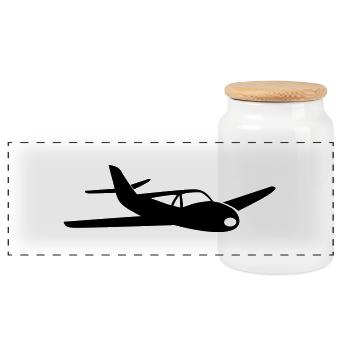 plan sportif petits - Boîte à biscuits avec couvercle en bois - blanc - Devant