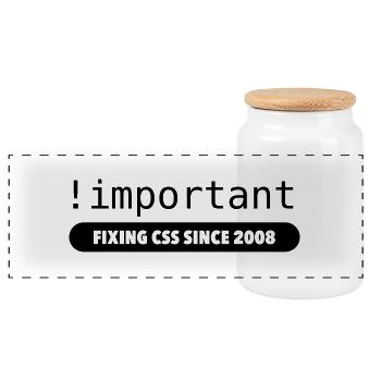 !important - fixing css since 2008 - Panorama Keksdose mit Holzdeckel - Weiß - Vorne