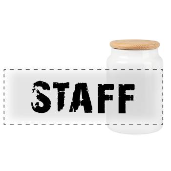 staff - Panorama Keksdose mit Holzdeckel - Weiß - Vorne