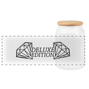deluxe_edition - Boîte à biscuits avec couvercle en bois - blanc - Devant