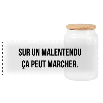 Cinéma / Citation / Série télé / Geek - Boîte à biscuits avec couvercle en bois - blanc - Devant