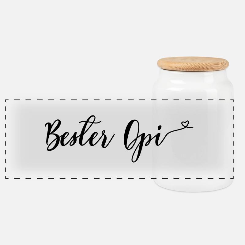 bester_opi - Panorama Keksdose mit Holzdeckel - Weiß