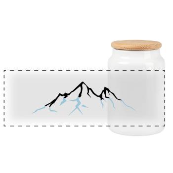 berge_2 - Boîte à biscuits avec couvercle en bois - blanc - Devant