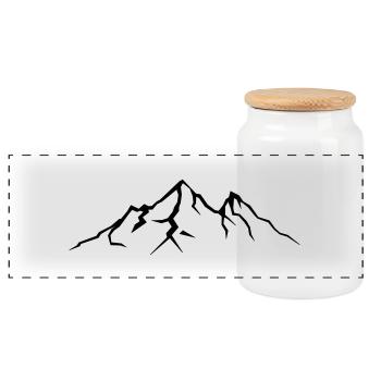 berge - Panorama Keksdose mit Holzdeckel - Weiß - Vorne